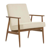Fox Sedia da salotto Cord Creme Natural Wood - 366 Concept
