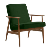 Fox Sedia da salotto Velvet Bottle Verde scuro Wood - 366 Concept