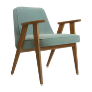Armchair Velvet Mint Dark Wood - 366 Concept