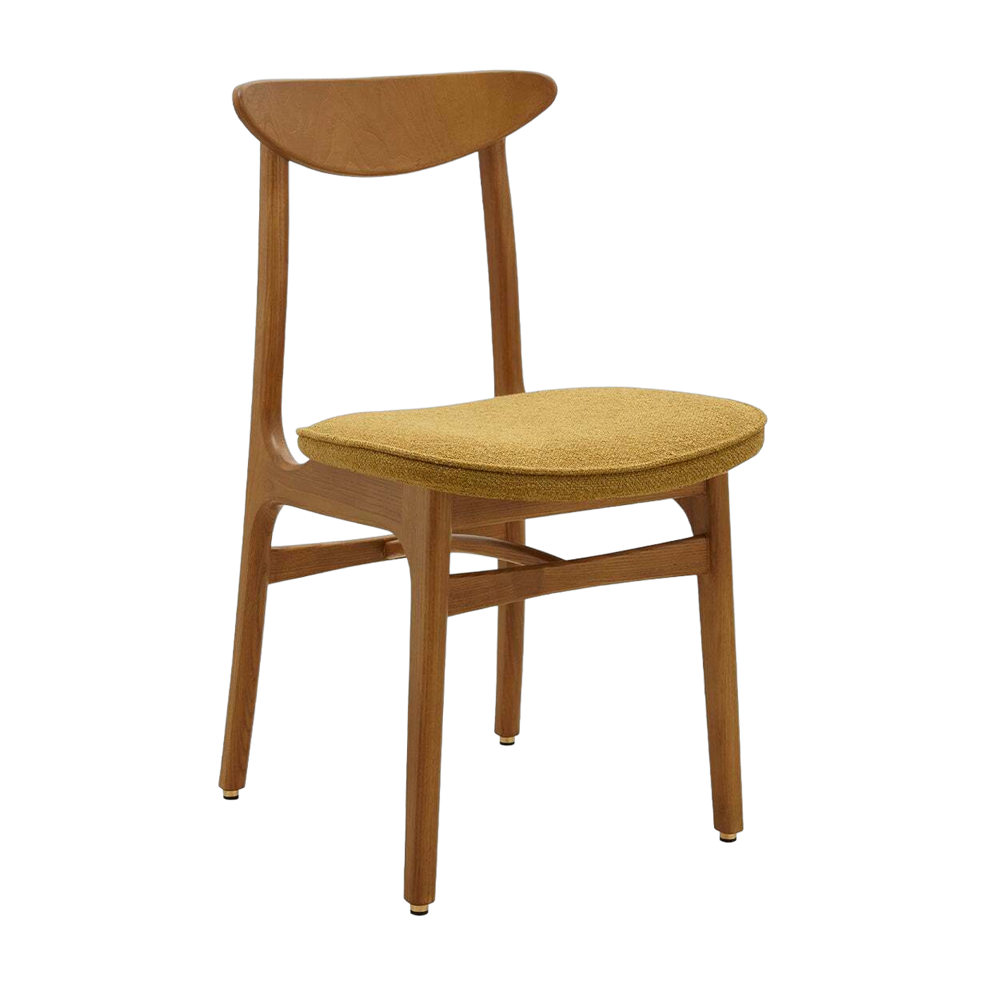 Stuhl Mix Boucle Mustard Dark Wood - 366 Concept