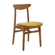 Stuhl Mix Boucle Mustard Dark Wood - 366 Concept