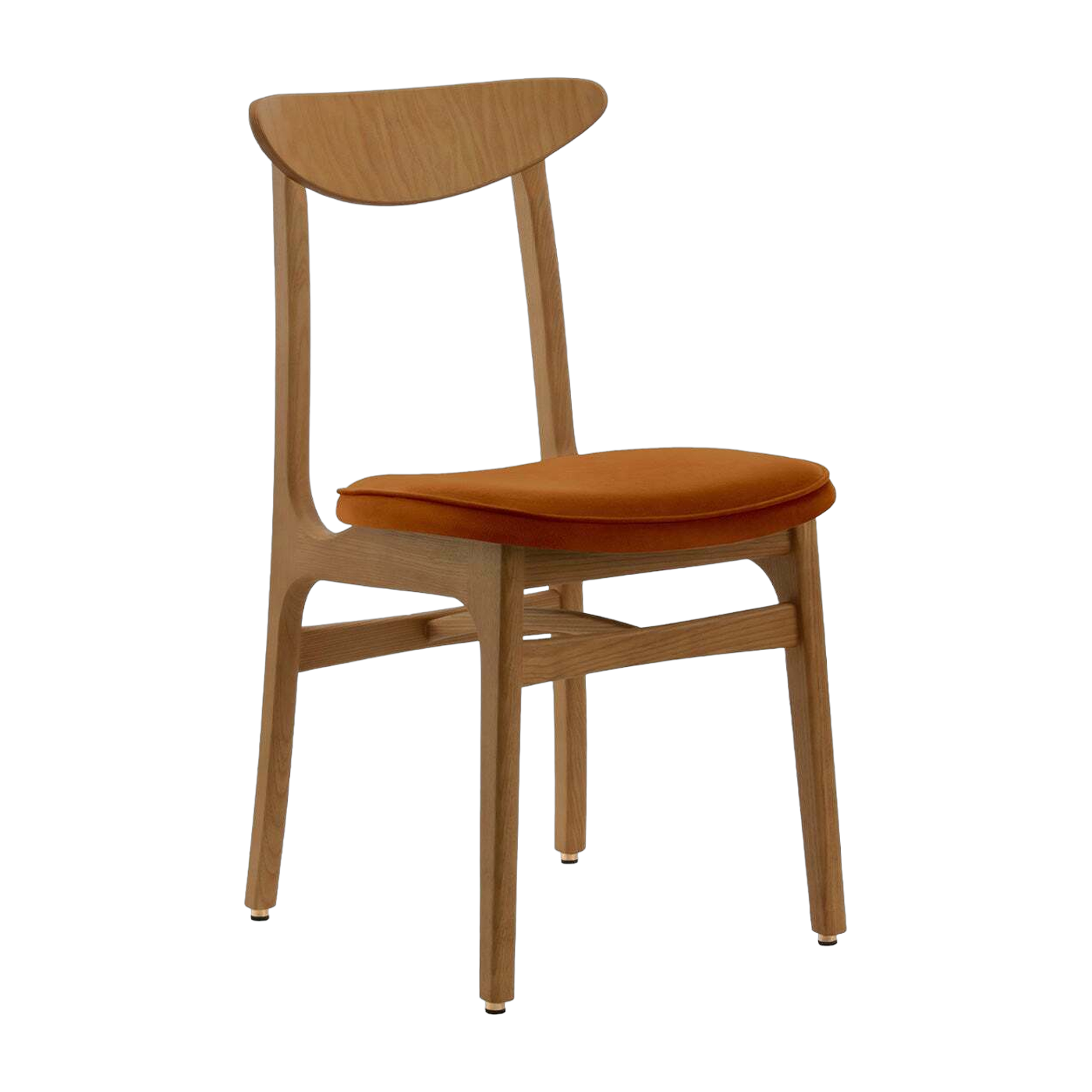 Chaise en velours sierra et frêne foncé 52 x 45 Série 200-190 Mix - 366 Concept