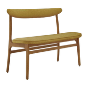 Bench Boucle Mostaza Oscuro Wood - 366 Concept