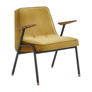 Metal Poltrona Shine Velvet Mustard 03 - 366 Concept
