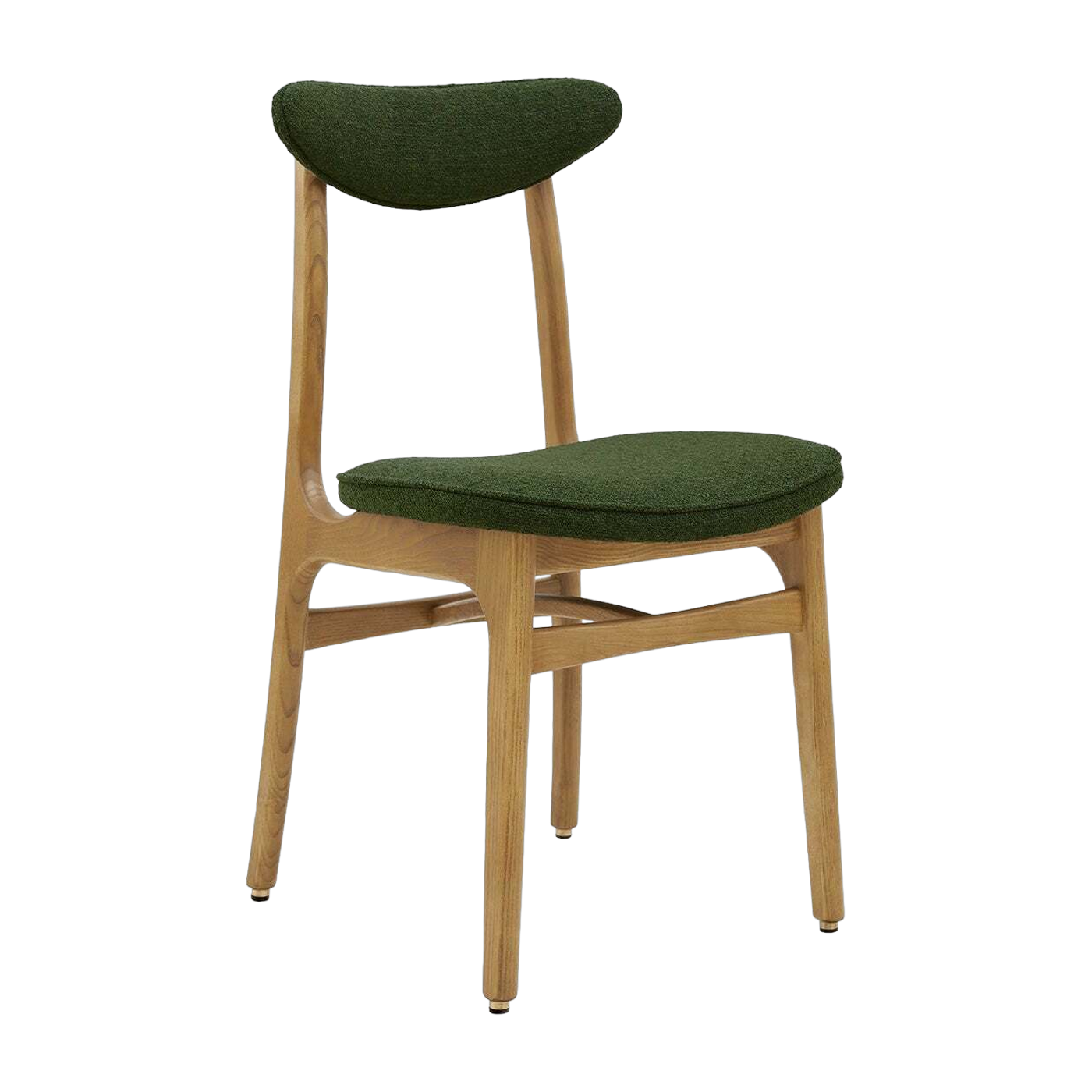 Stuhl Boucle Bottle Grün Natural Wood - 366 Concept