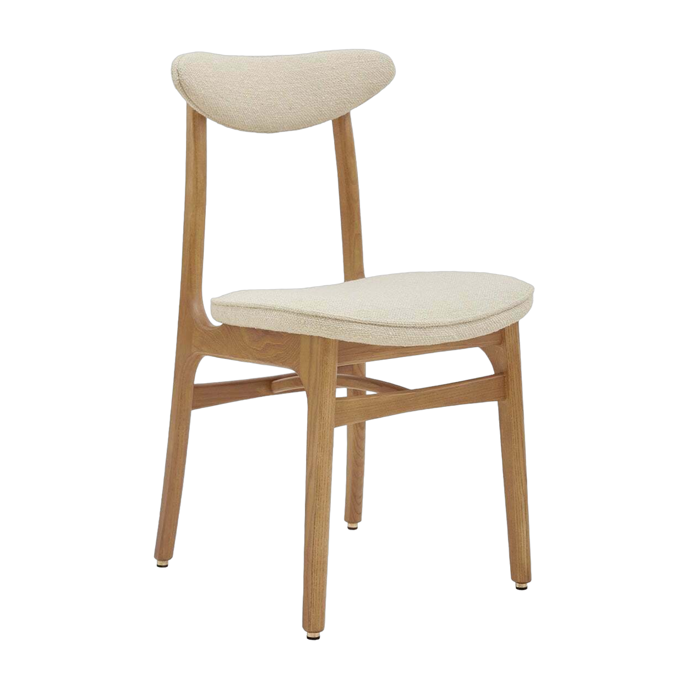 Stuhl Boucle Creme Natural Wood - 366 Concept