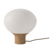 Table lamp in oiled oak and white opal glass 32 cm Acom - Bolia