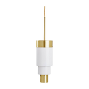 Hängeleuchte aus gebürstetem Messing und weißem Opalglas 14 cm ASpire -. Ebb & Flow