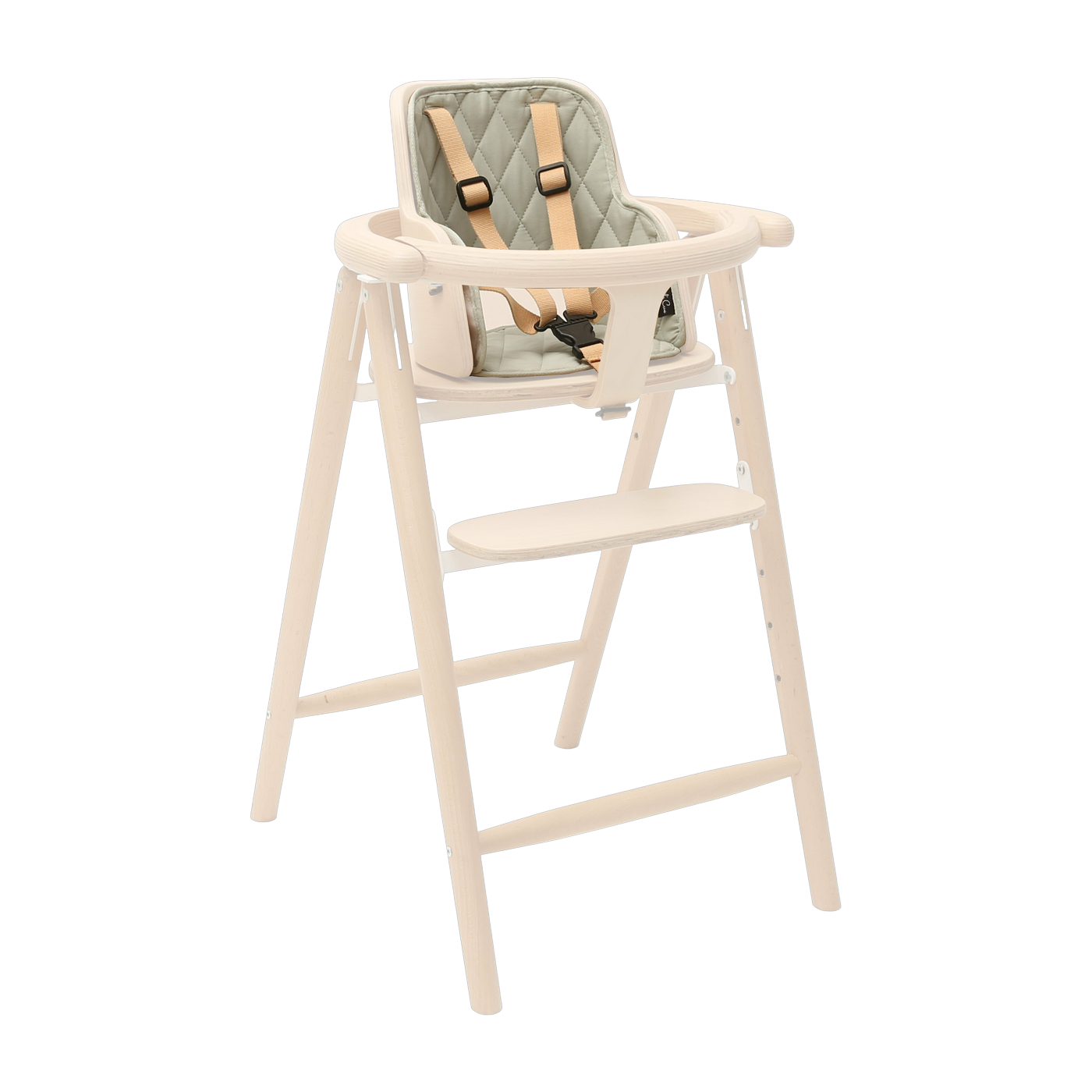 Tobo Cuscino per seggiolone in cotone grigio-azzurro 28 x 25 cm - Charlie Crane