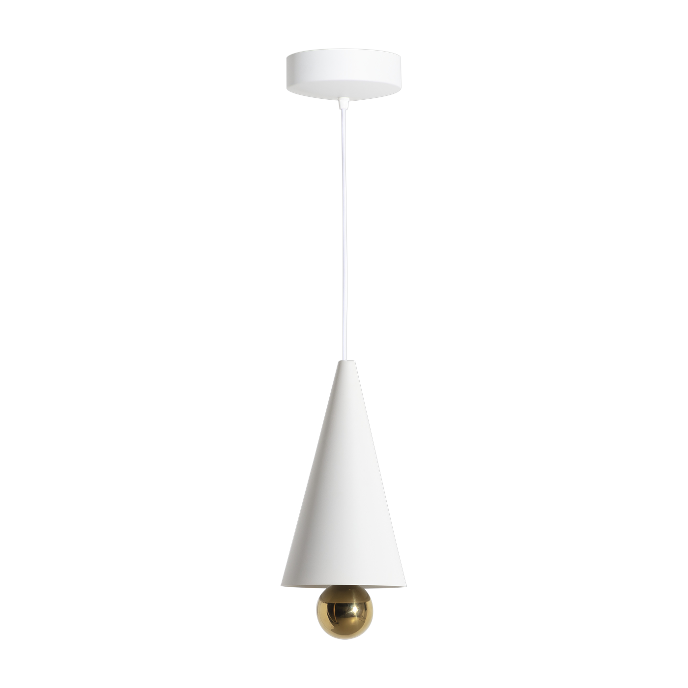 Lampada a sospensione in alluminio bianco da 16 cm Cherry - Petite Friture