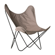 Fauteuil en batyline blush et structure en acier noir AA - Airborne