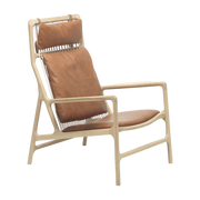 Lounge-Sessel aus Eiche und Leder Whisky Dedo - Gazzda