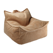 Poltrona pouf in velluto a coste color toffee, 80 x 70 cm Wigiwama