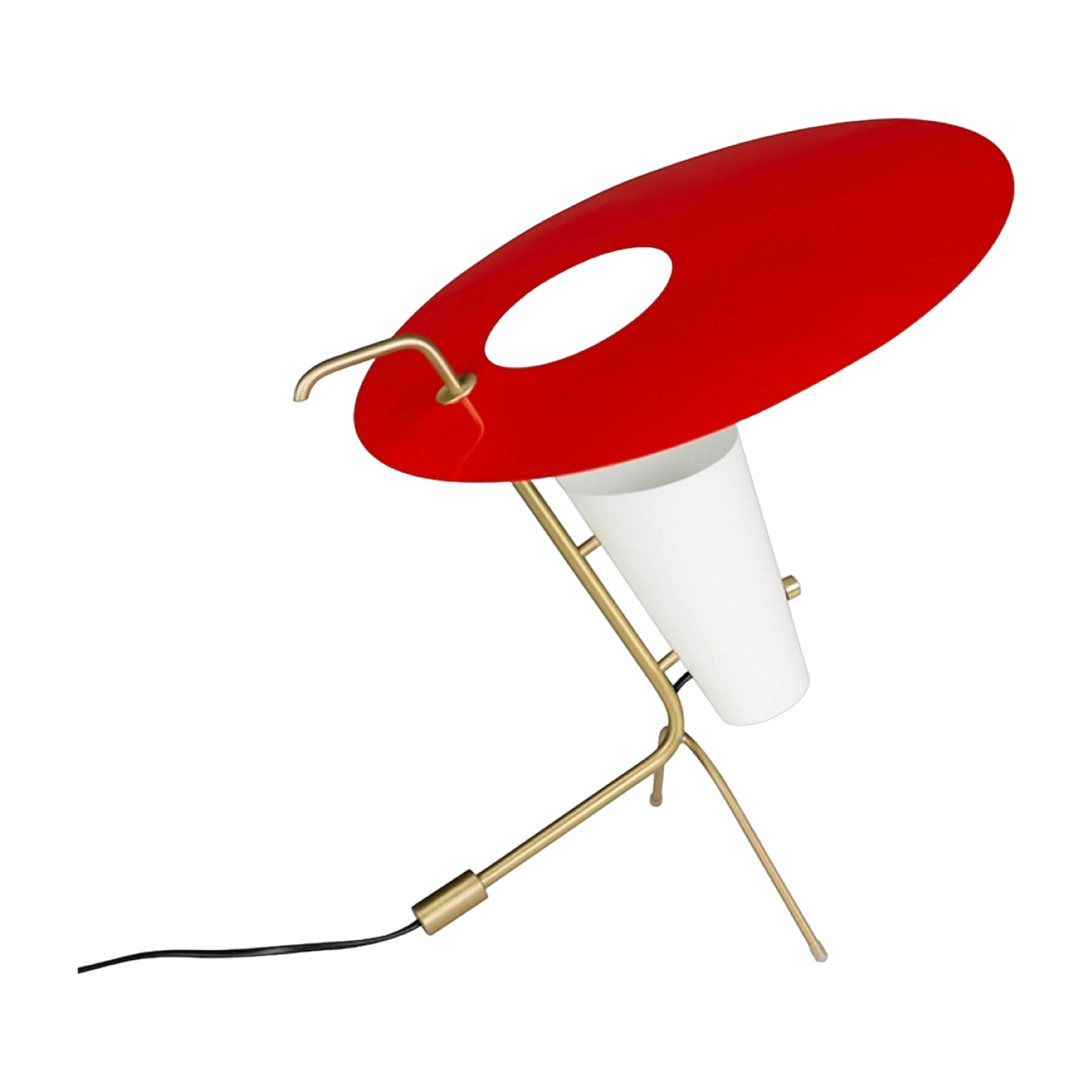 Lampada da tavolo in ottone e alluminio rosso G24 - Sammode