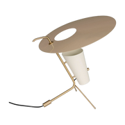 Lampada da tavolo in ottone e alluminio color sabbia G24 - Sammode
