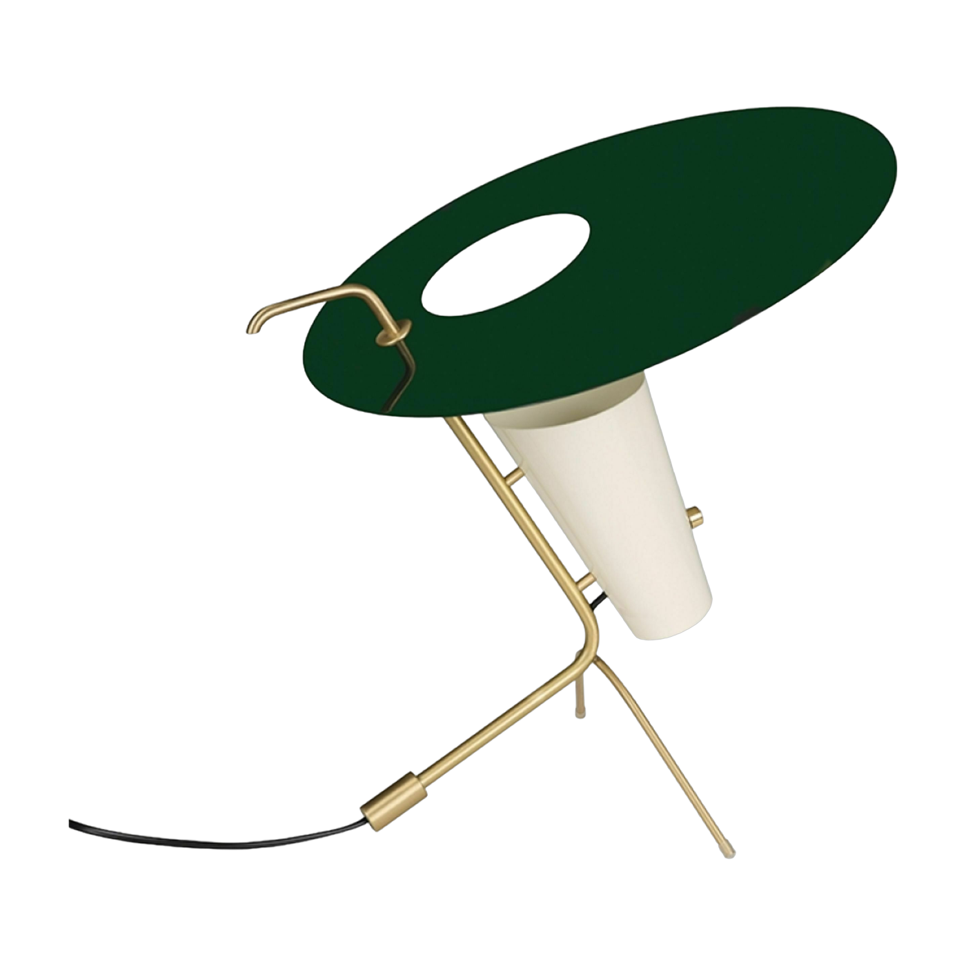 Lampada da tavolo G24 verde in ottone e alluminio Sammode