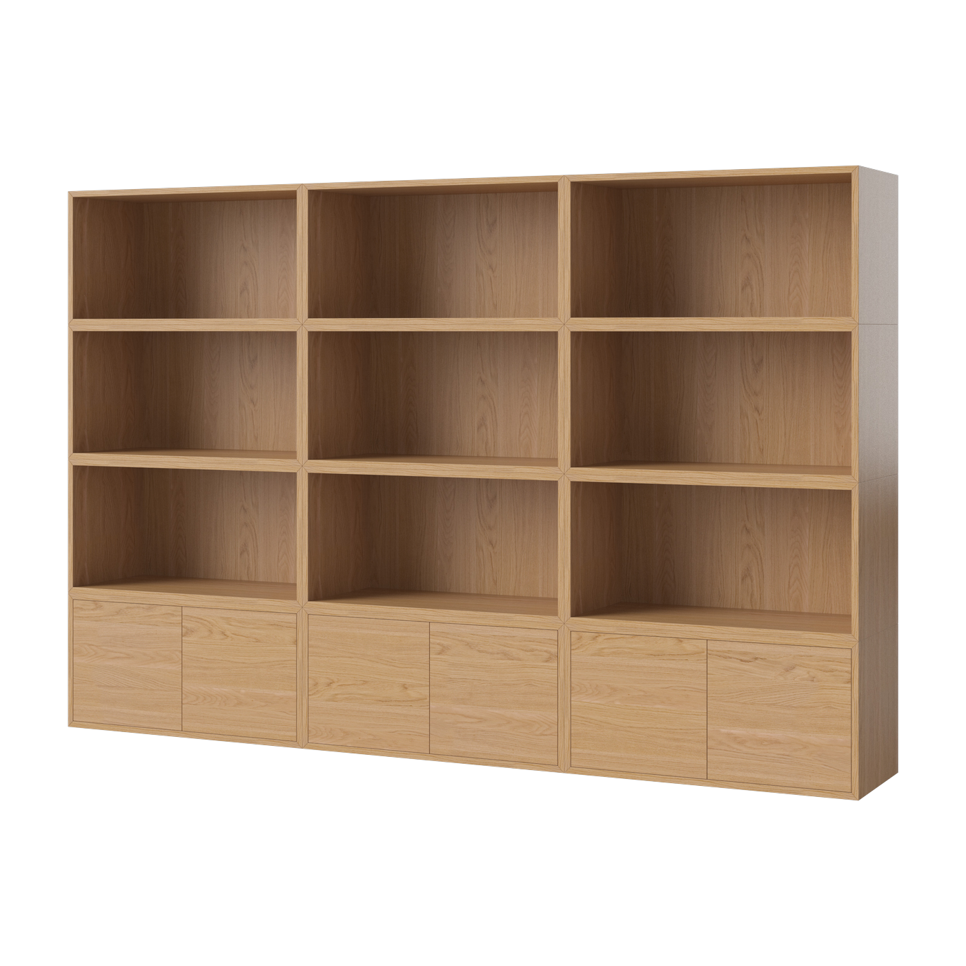 Mobile contenitore in rovere oliato 210 x 140 cm Combinazione 17 - Bolia