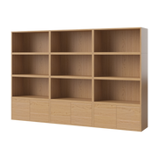 Bibliothèque en chêne huilé 210 x 140 cm Combination 17 - Bolia