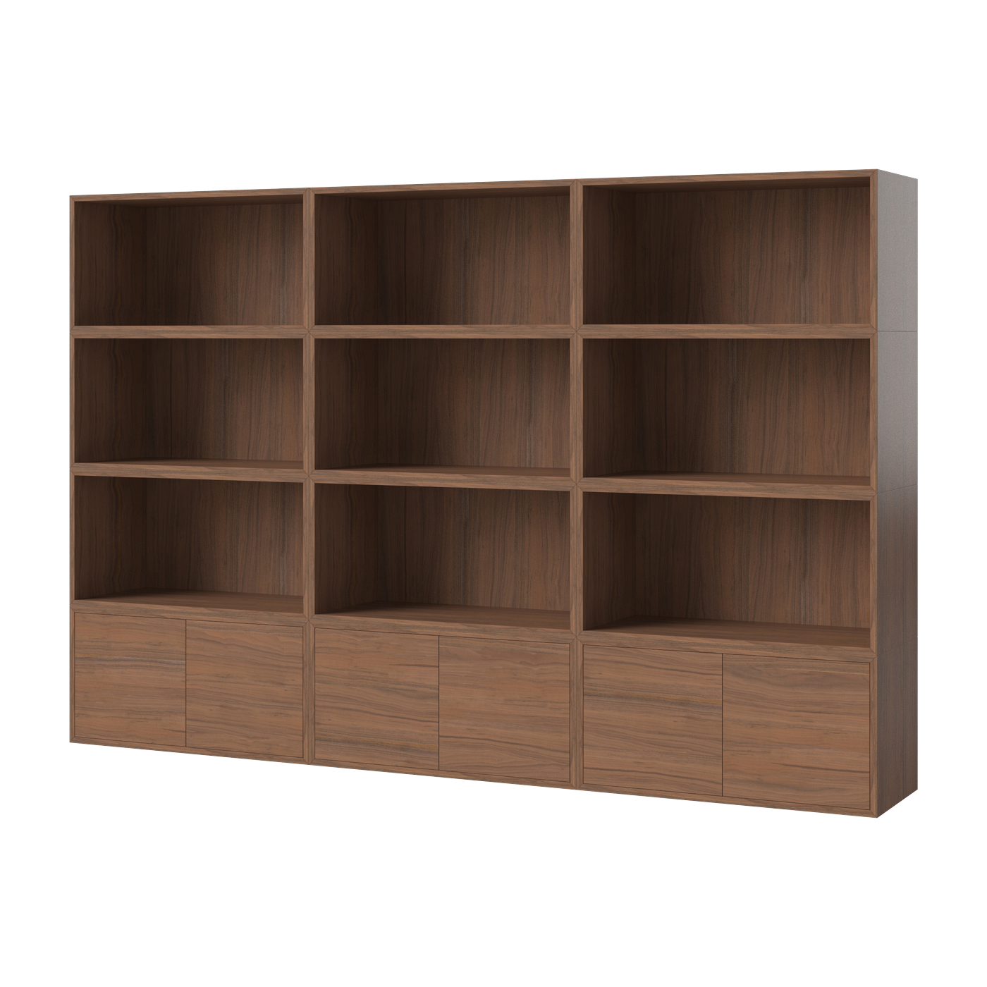 Contenitore in legno di noce oliato 210 x 140 cm Combinazione 17 - Bolia