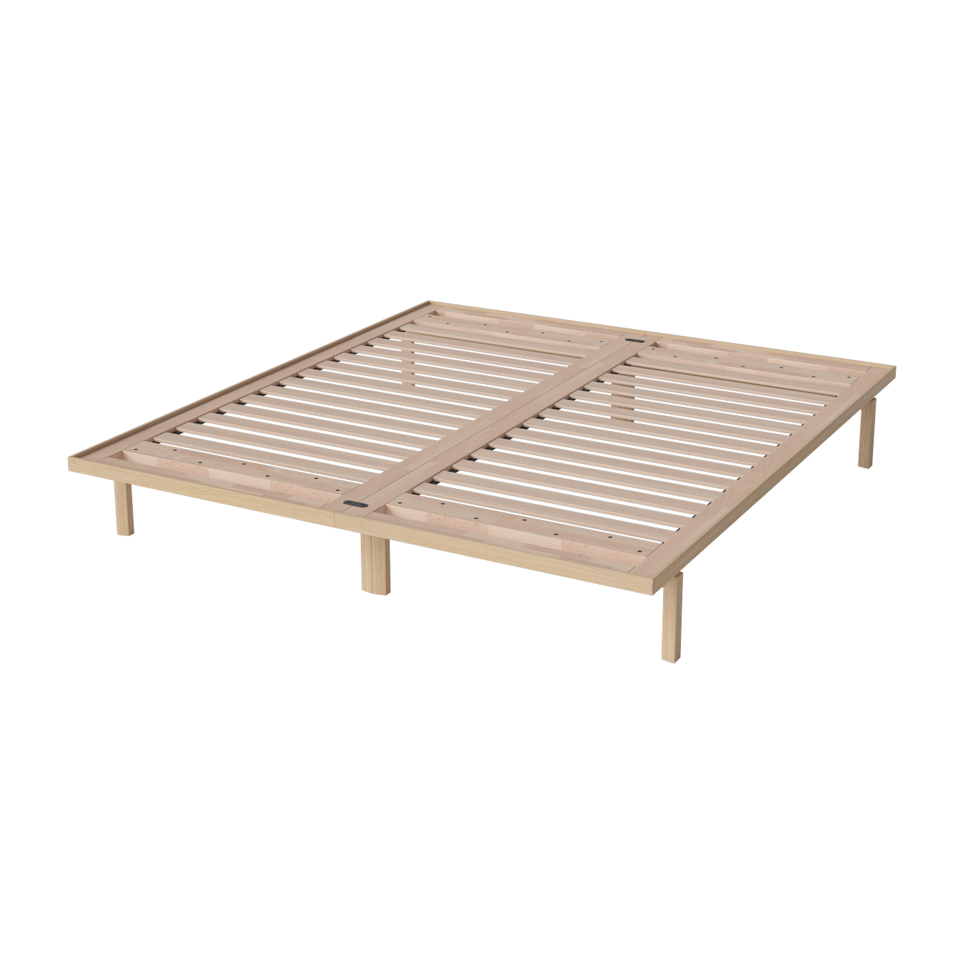 Bettgestell aus weiß pigmentierter Eiche 180 x 200 cm Elton -. Bolia