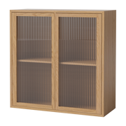 Armario de roble aceitado y cristal estriado 70 x 28 cm Case - Bolia