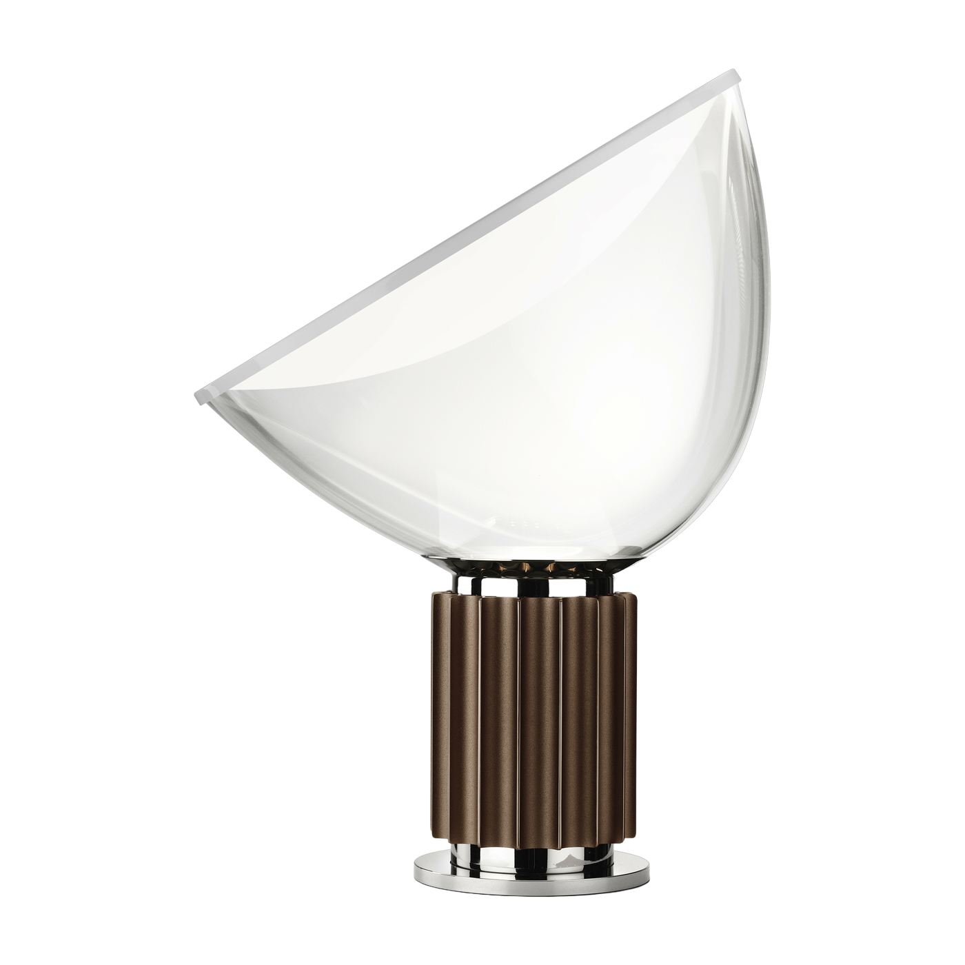Petite lampe de table design en métal bronze Taccia - Flos
