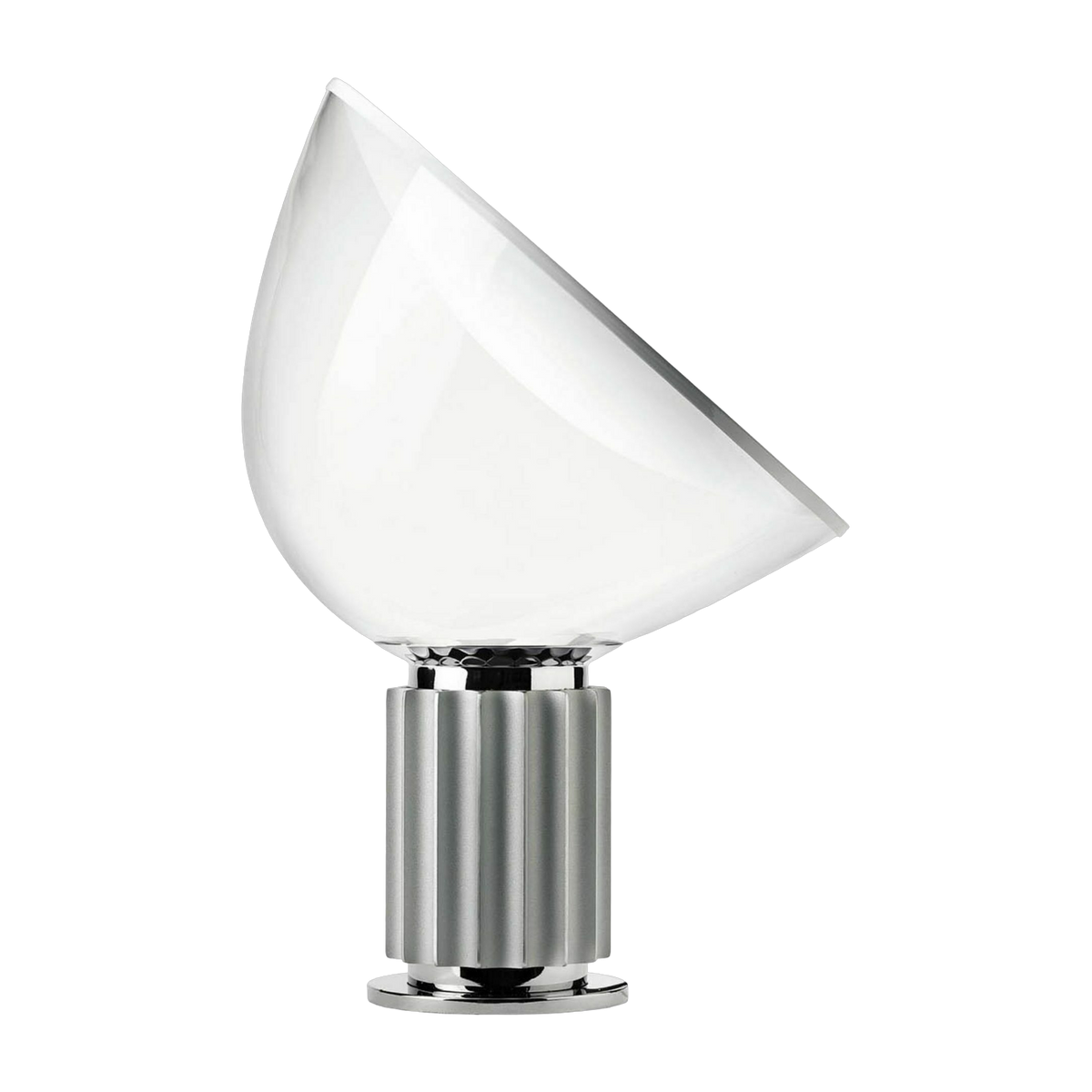 Lámpara de mesa design en plástico y metal plateado Taccia - Flos
