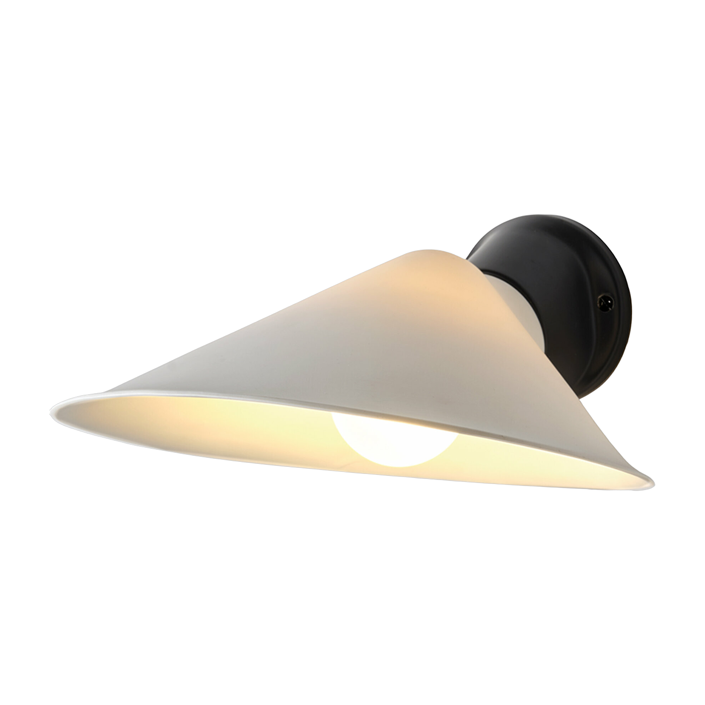 Wall light in black aluminum and polycarbonate Plume - DCW Editions