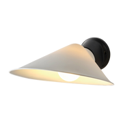 Lampada a parete in alluminio e policarbonato nero Plume - DCW Editions