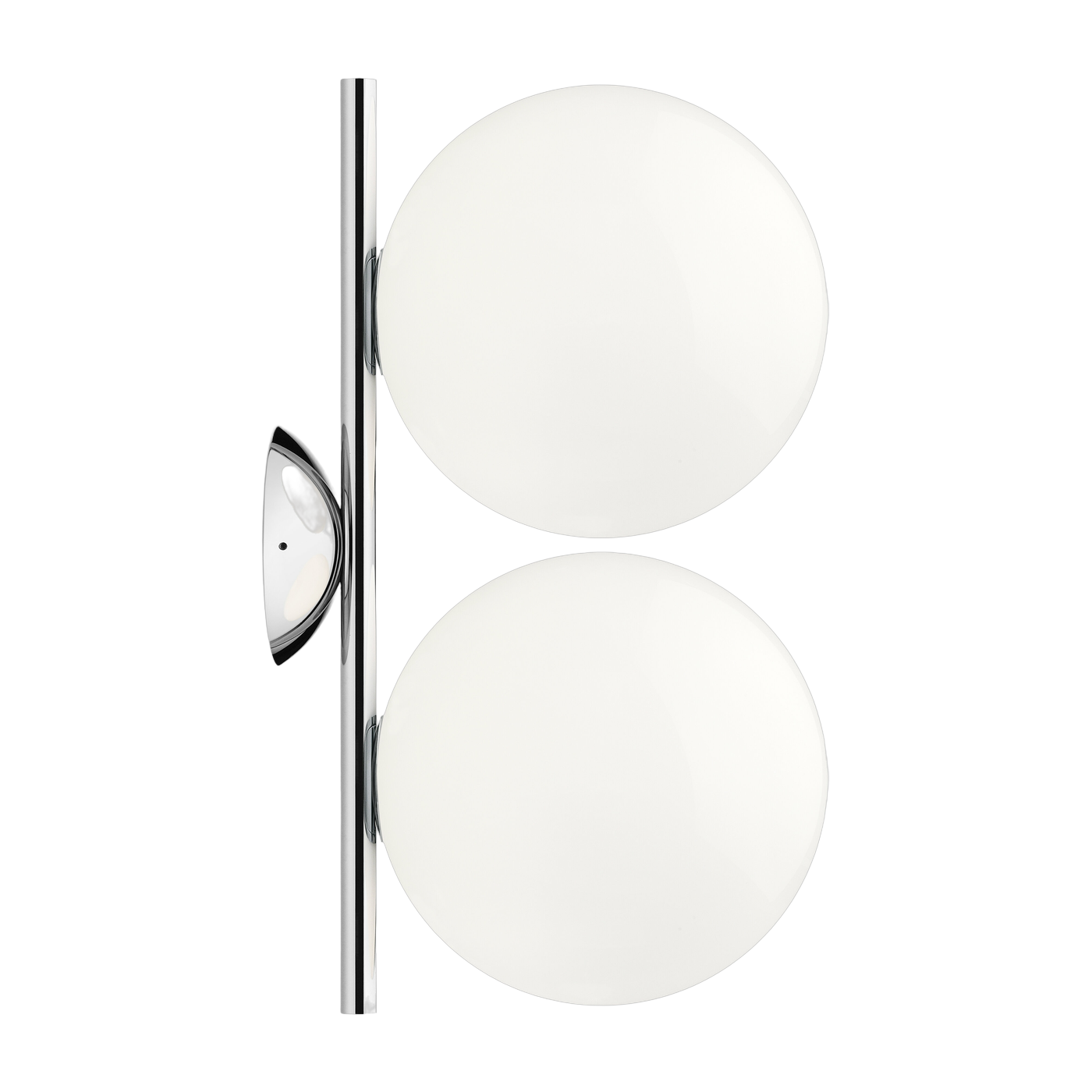 Applique double design en acier chromé 20 cm IC - Flos