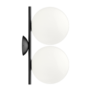 Applique double design en acier noir 20 cm IC - Flos