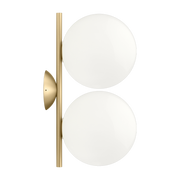 Doppelte Wandleuchte design aus satiniertem Messing 20 cm IC - -. Flos