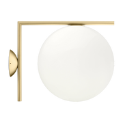 Lampada a parete design in ottone satinato 30 cm IC - Flos