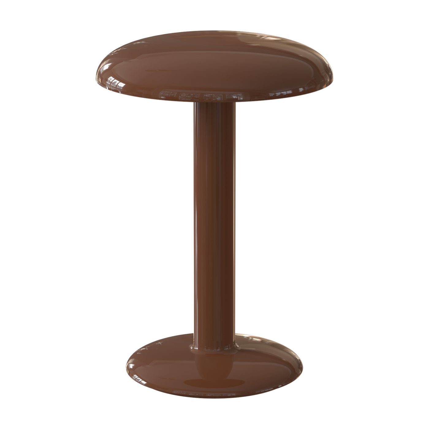 Lámpara de mesa portátil design laqueada en marrón Gustave - Flos