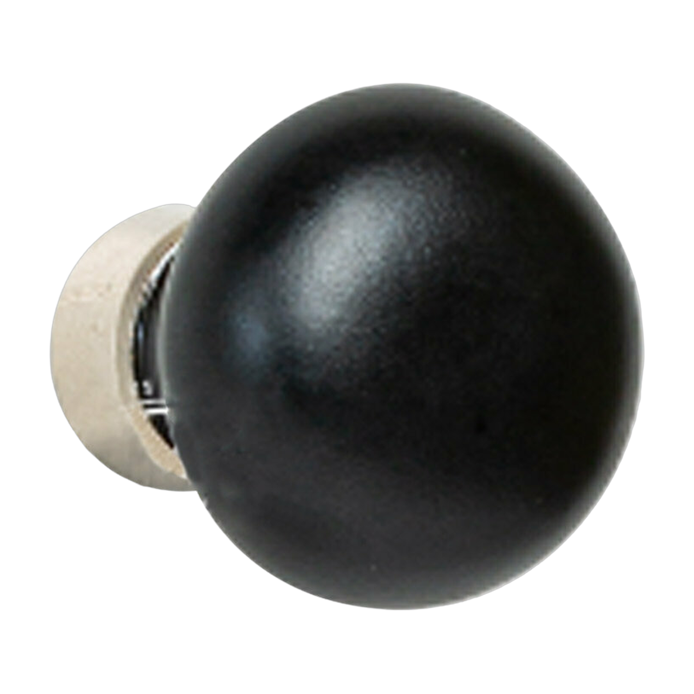 Bouton d'ameublement en porcelaine noire 3cm - Merigous