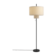 Lampada da terra in acciaio e tessuto nero da 153 cm Margin - New works