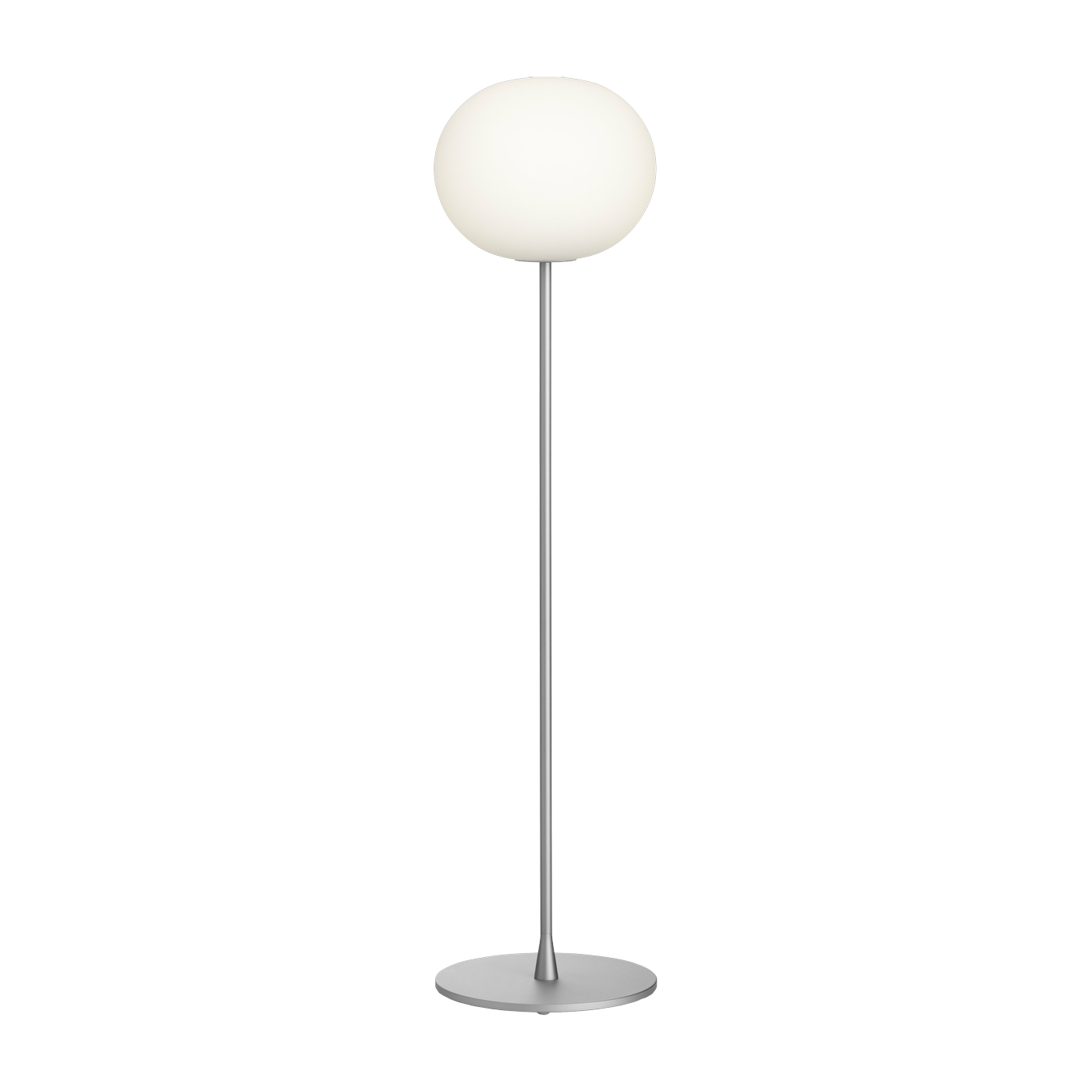 Stehleuchte design aus Opalin-Glas und silbernem Stahl 33 x 135 cm Glo-Ball - - Flos