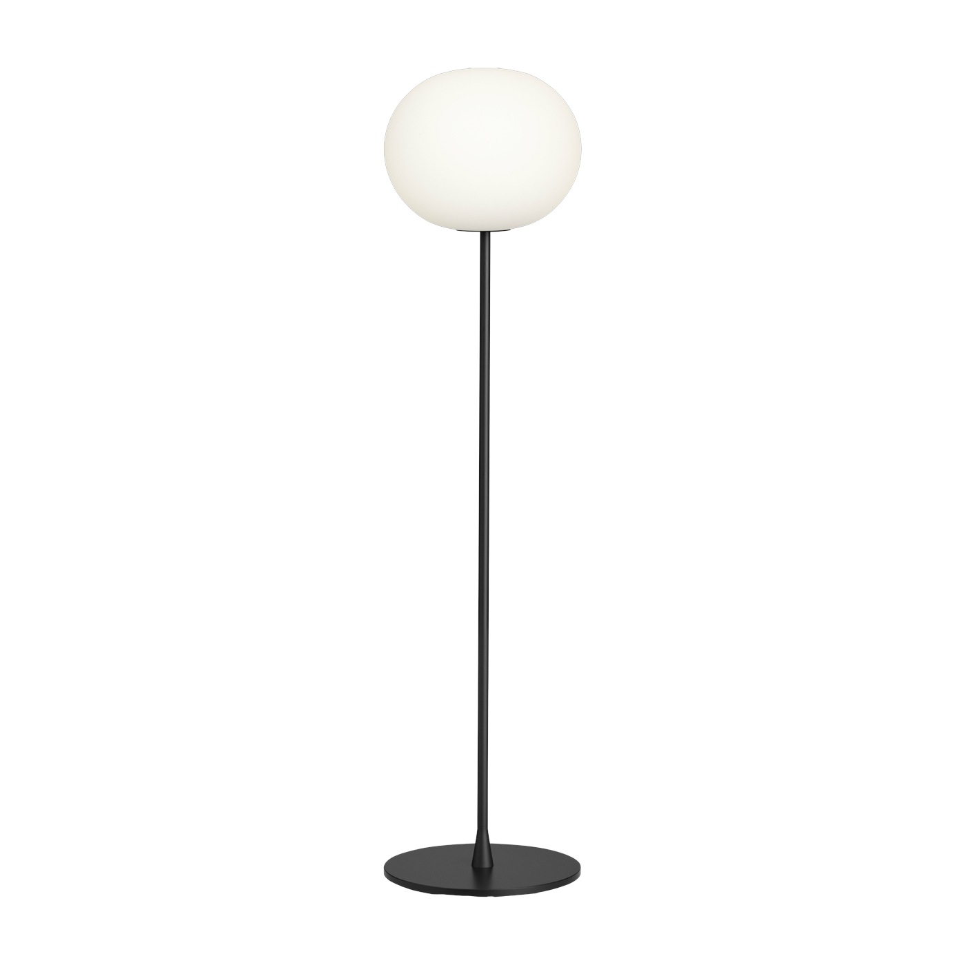 Stehleuchte design aus Opalglas und mattschwarzem Stahl 33 x 135 cm Glo-Ball -. Flos