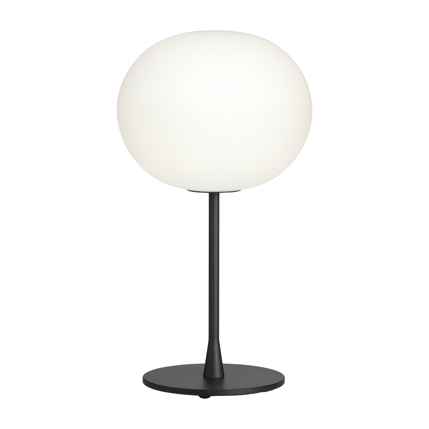 Tischleuchte design aus Opalglas und mattschwarzem Stahl Glo-Ball - -. Flos