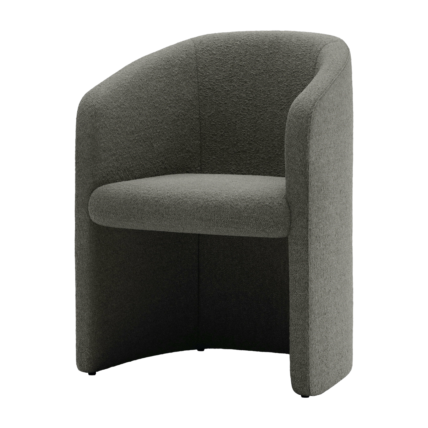 Fauteuil rembourré en barnum taupe foncé Covent club - New works