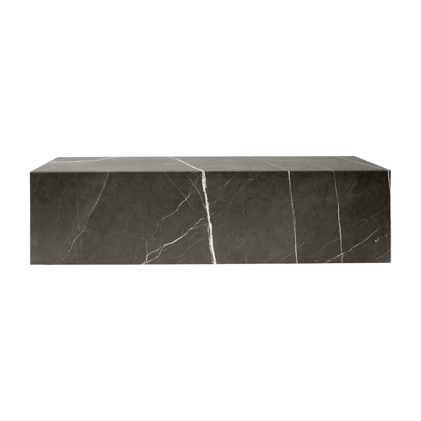 Tavolino rettangolare di colore grigio marbre 100 x 60 cm Plinth Basso - Audo