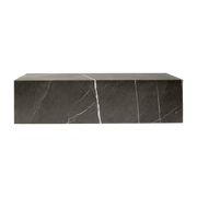 Table basse rectangulaire en marbre gris 100 x 60 cm Plinth Low - Audo