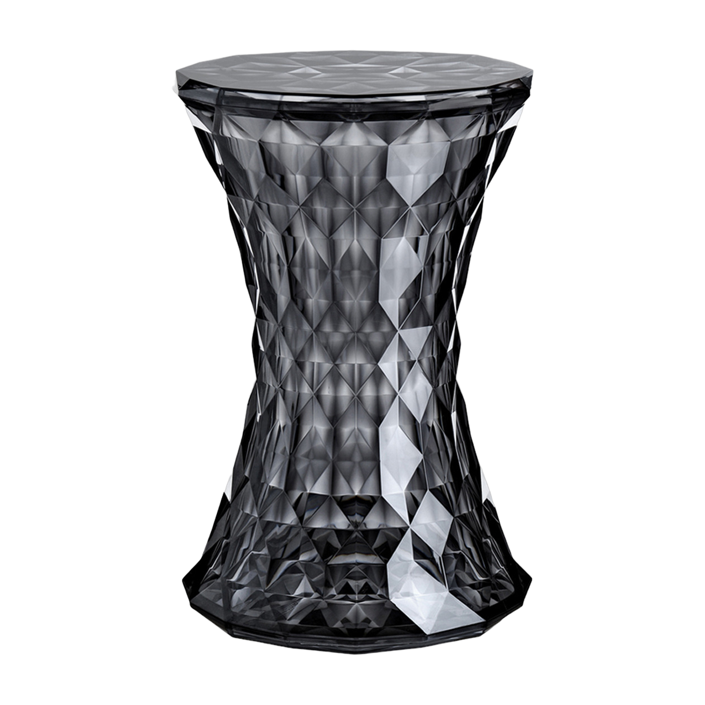 Sgabello trasparente affumicato 45 x 30 cm Stone - Kartell