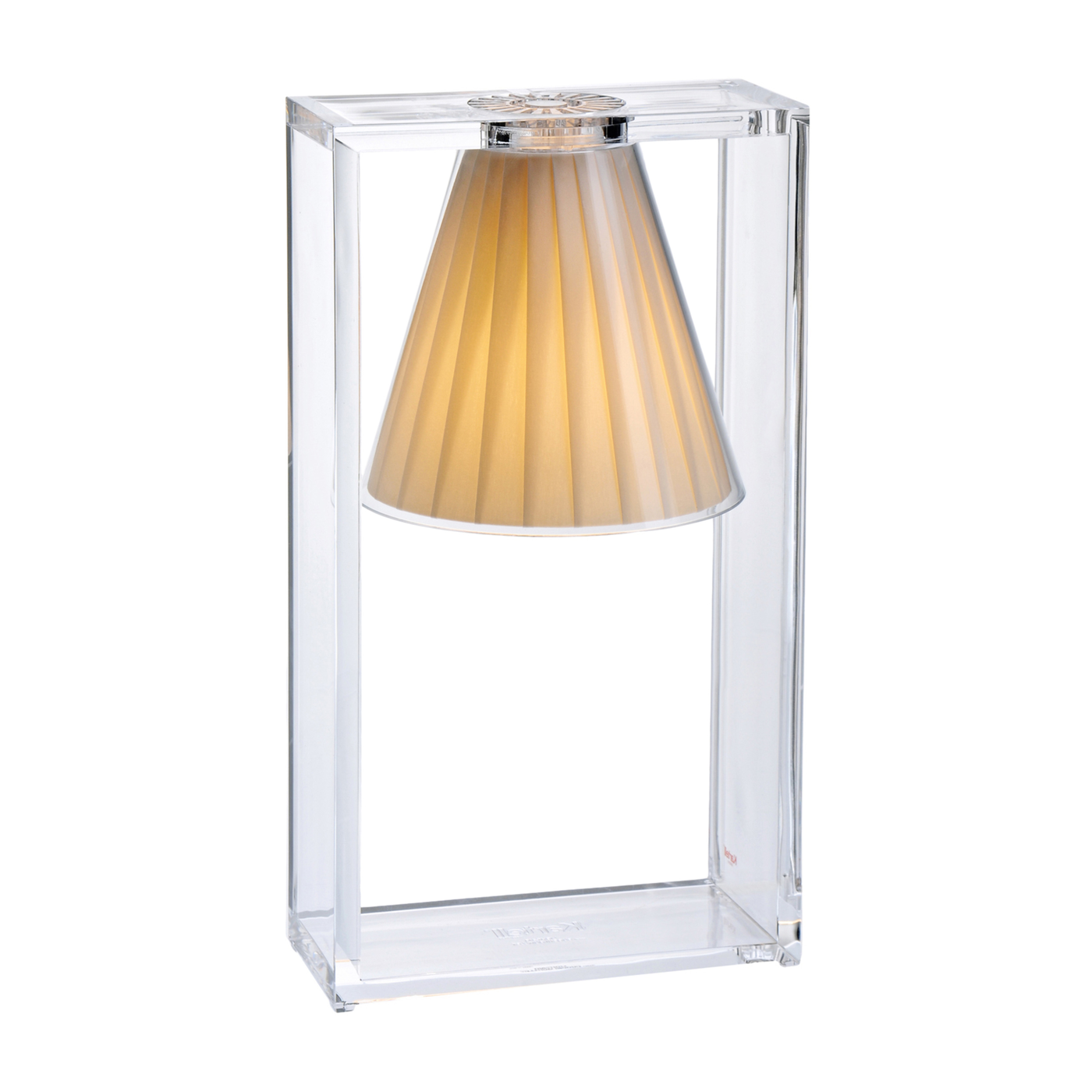 Lampada da tavolo rettangolare in tessuto beige Light Air - Kartell