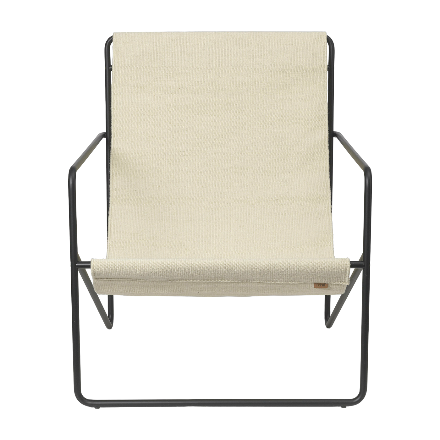 Fauteuil en métal noir et tissu recyclé cloud 63 x 77 cm Desert - Ferm Living