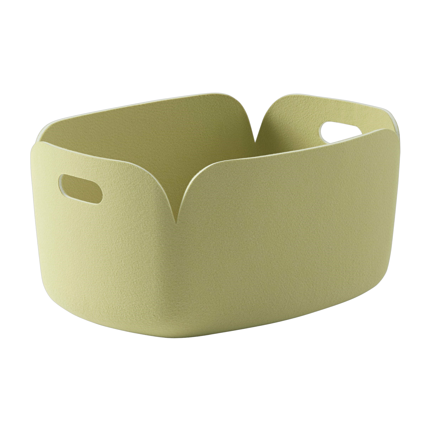 Rectangular basket beige green Restore - Muuto