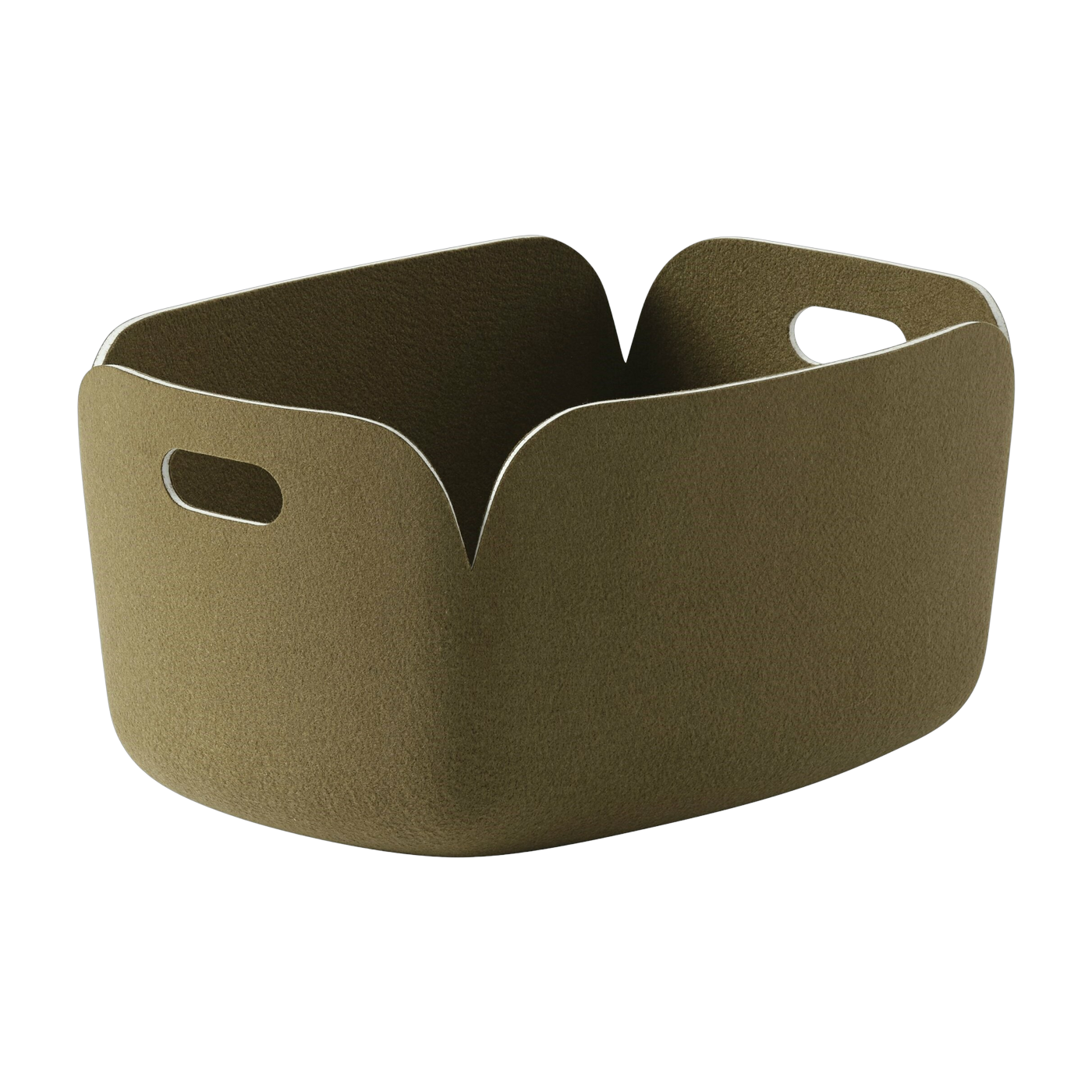 Rectangular basket brown green Restore - Muuto