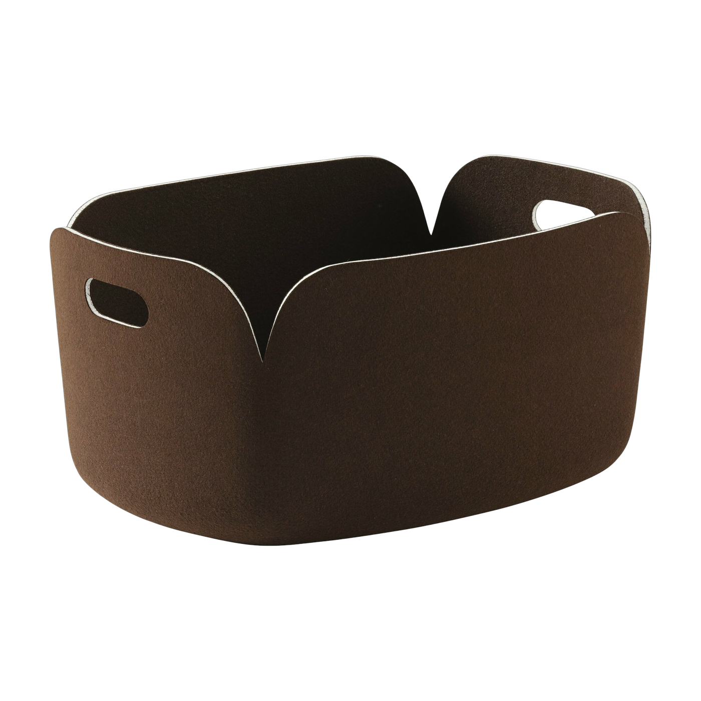 Dark brown rectangular basket Restore - Muuto