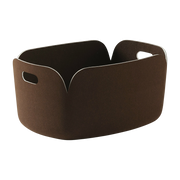 Dunkelbrauner rechteckiger Korb Restore -. Muuto