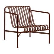 Lounge-Gartensessel aus Metall in rot Palissade -. HAY